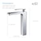 Kibi Infinity Single Handle Bathroom Vessel Sink Faucet with Pop Up Drain C-KBF1007CH-KPW101CH - alternate 7